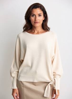 Pull coupe cintrée manches longues beige BETTY BARCLAY femme