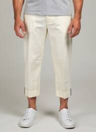 Pantalon 7/8 tissage popeline taille normale beige HUGO BOSS homme