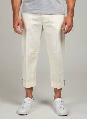 Pantalon 7/8 tissage popeline taille normale beige HUGO BOSS homme