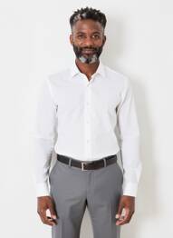 Chemise manches longues poignets boutonnés blanc HUGO BOSS homme