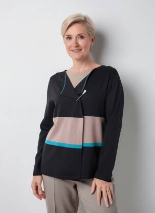 Gilet manches longues stretch noir KATMAI femme