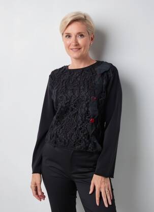 Top manches longues manches longues noir KATMAI femme