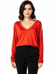 Pull coupe cintrée manches longues orange LE PETIT BAIGNEUR femme