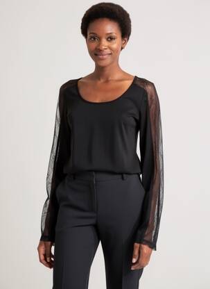 T-shirt manches longues manches longues noir BY MO femme