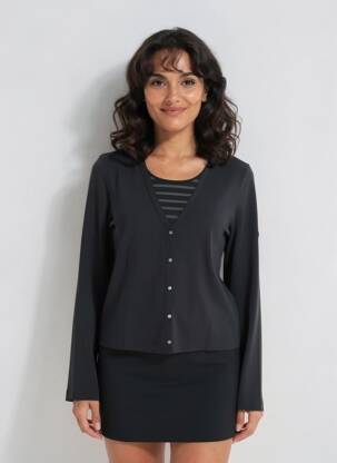 T-shirt manches longues manches longues noir ARMOR LUX femme
