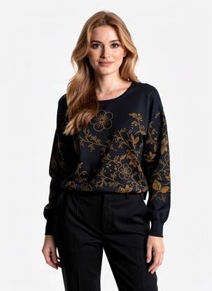 Pull coupe droite manches longues noir LE PETIT BAIGNEUR femme