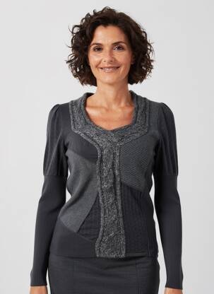 Pull coupe cintrée manches longues gris ALDO MARTIN'S femme