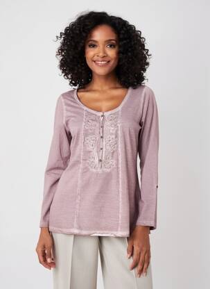 T-shirt manches longues manches longues rose YERSE femme