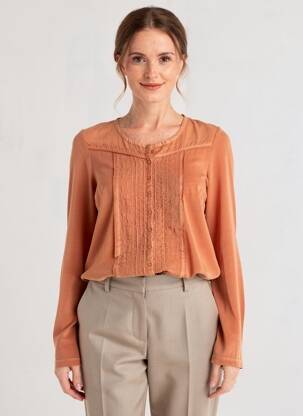 T-shirt manches longues manches longues orange YERSE femme