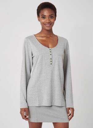 T-shirt manches longues manches longues gris YERSE femme