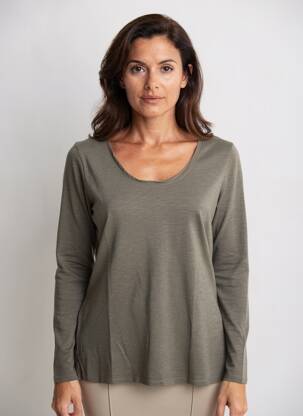 T-shirt manches longues manches longues vert YERSE femme
