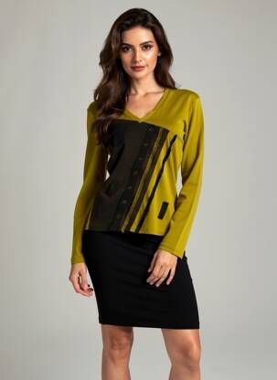 T-shirt manches longues manches longues vert CAP JULUCA femme