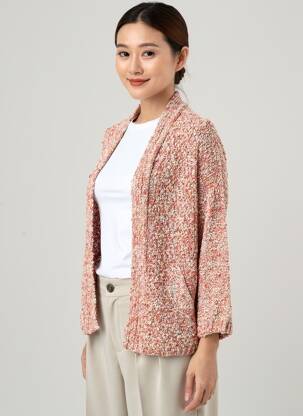 Gilet manches longues manches 3/4 orange BETTY BARCLAY femme