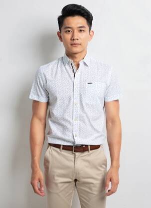 Chemise manches courtes poches bleu KAPORAL homme