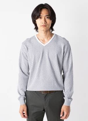Pull col v manches longues gris SCOTCH & SODA homme