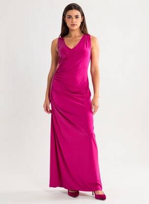 Robe longue sans manche sans manche violet ASCIA femme