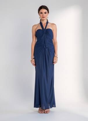 Robe longue sans manche sans manche bleu SPECIAL DAY femme