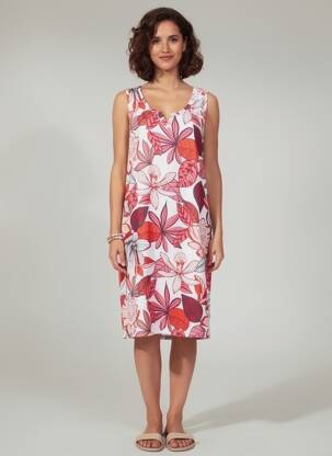 Chemise de nuit imprimé fleurs rouge ROSE POMME femme