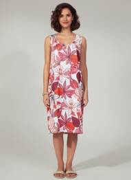 Chemise de nuit imprimé fleurs rouge ROSE POMME femme