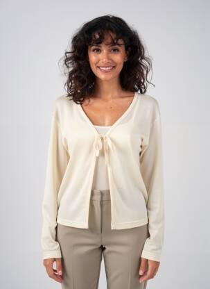 Gilet manches longues stretch beige MORETTA femme