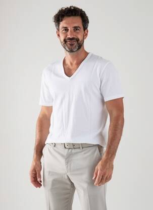 T-shirt stretch manches courtes blanc ARMOR LUX homme