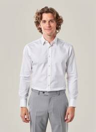 Chemise manches longues coupe droite blanc LA GRIFFE homme