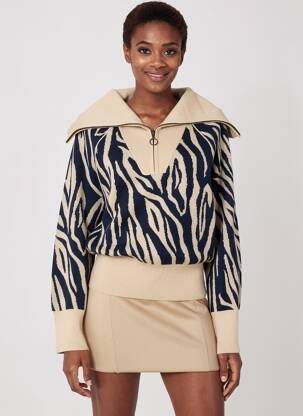 Pull coupe cintrée manches longues beige ABSOLUT CASHMERE femme