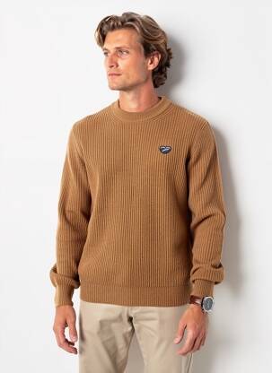 Pull stretch manches longues marron MAISON LABICHE homme