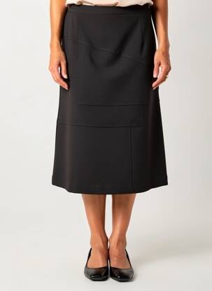 Jupe mi-longue coupe évasée noir COUTUREINE femme