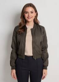 Blouson col col montant vert TEDDY SMITH femme