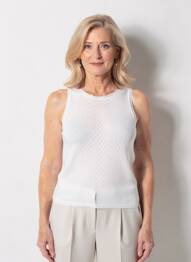 Top/caraco stretch blanc JET femme