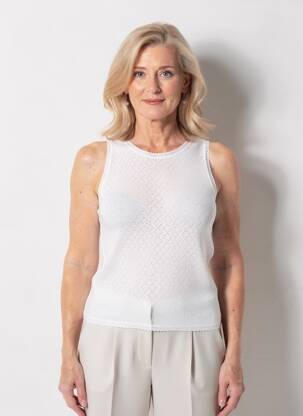 Top/caraco stretch blanc JET femme