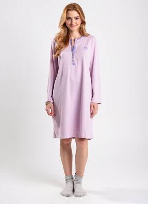 Chemise de nuit imprimé rayures rose MASSANA femme