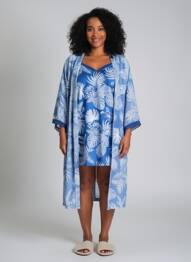 Nuisette/combinette col v bleu MASSANA femme
