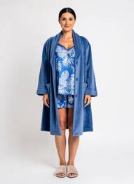 Pyjashort imprimé fantaisie bleu MASSANA femme