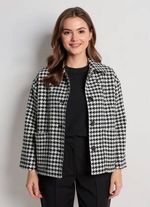 Veste casual coupe droite noir MONKI femme