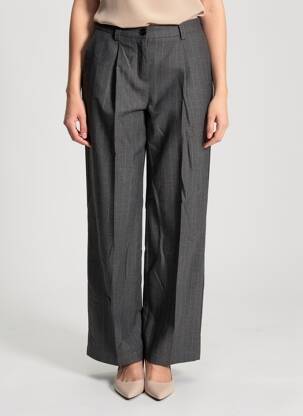 Pantalon droit taille à pinces taille normale gris PIMKIE femme