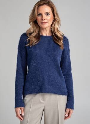 Pull stretch manches longues bleu MERI & ESCA femme