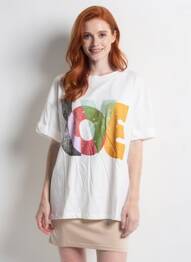T-shirt coupe droite manches courtes blanc MINETTE femme