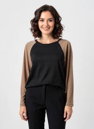 T-shirt manches longues manches longues noir ALEMBIKA femme