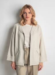 Veste casual fermeture zippée sur le devant beige KEDZIOREK femme
