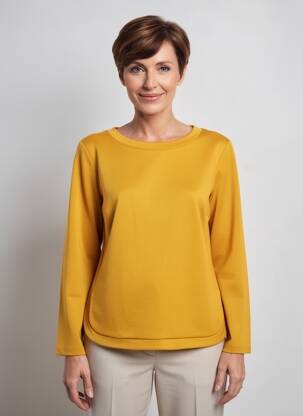 Pull coupe droite manches longues orange MERI & ESCA femme