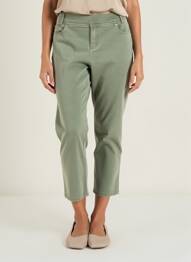 Pantalon 7/8 stretch taille normale vert ANNA MONTANA femme