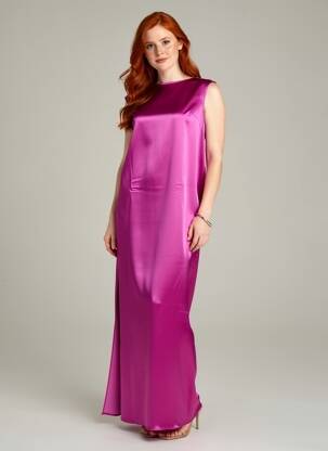 Robe longue sans manche sans manche rose GIANLUCA CAPANNOLO femme