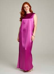 Robe longue sans manche sans manche rose GIANLUCA CAPANNOLO femme