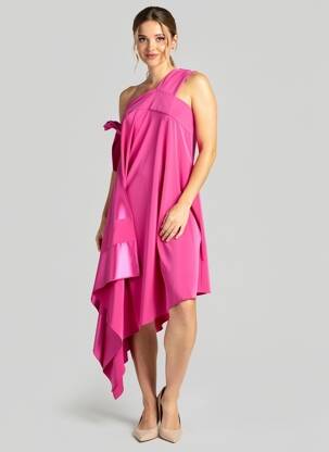 Robe mi-longue sans manche sans manche rose GIANLUCA CAPANNOLO femme