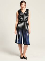 Robe mi-longue sans manche sans manche bleu MSGM femme