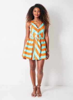 Robe courte sans manche sans manche bleu MSGM femme