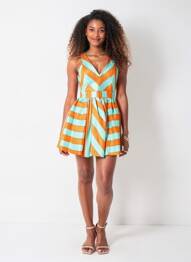 Robe courte sans manche sans manche bleu MSGM femme