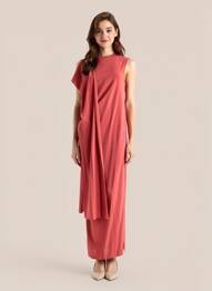 Robe longue sans manche sans manche rose GIANLUCA CAPANNOLO femme